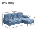 MEROUS Ecksofa, Sofa mit Schlaffunktion, Sofa 3 Sitzer in L-Form, Couch Wohnzimmer Polstermöbel